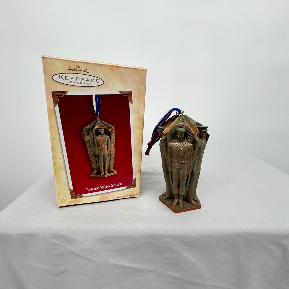 Hallmark Keepsake Ornament Those‎ Who Serve Military Soldier Figures Patriotic